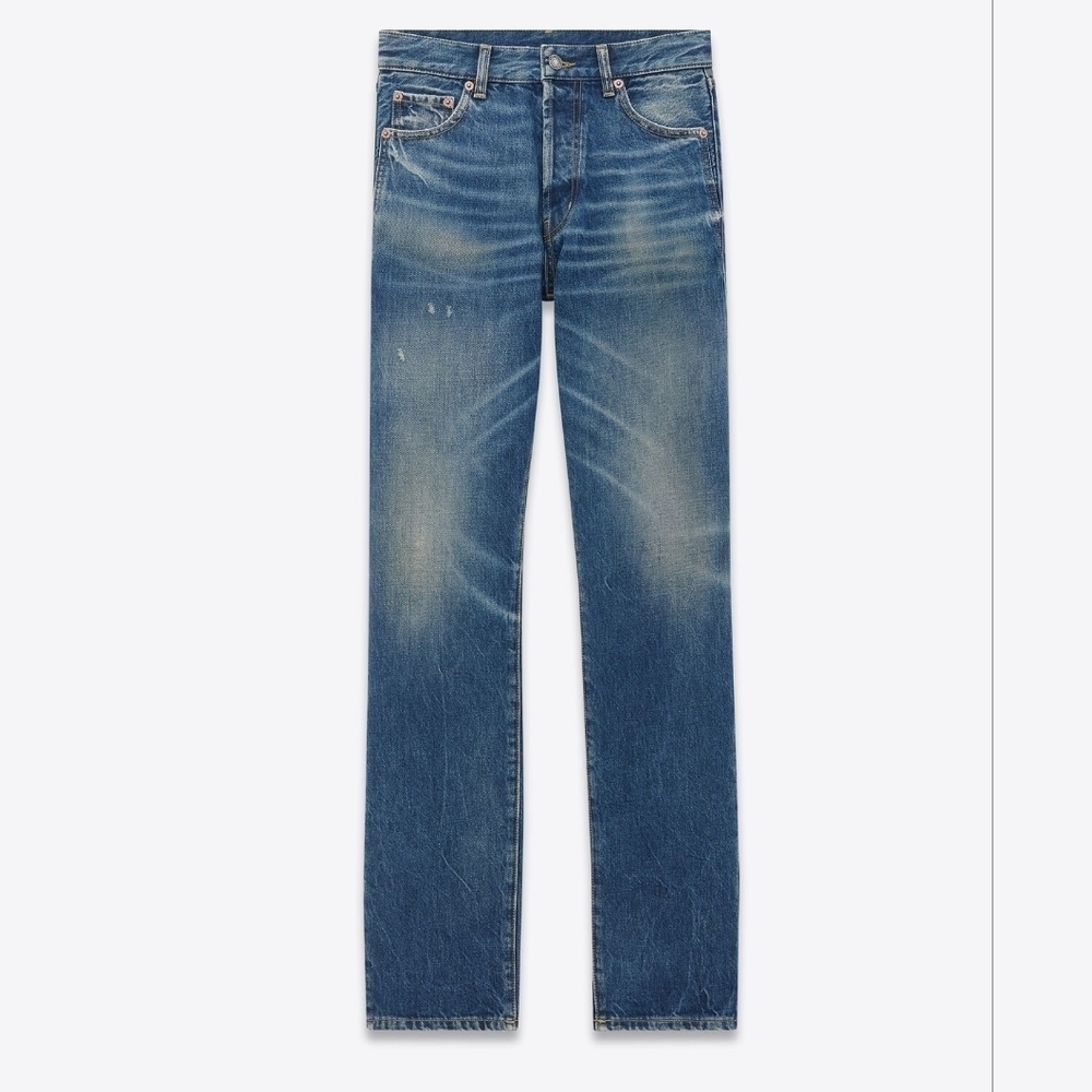 Saint Laurent Mid Rise Button Fly Straight Jeans 34 NWT NEW